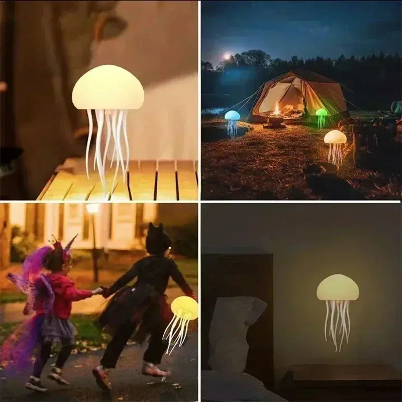 Verbesserte stille Quallenlampe, Quallenlicht mit tanzenden Beinen, Sprachsteuerung für Schlafzimmer, Wohnzimmer und Weihnachtsgeschenke