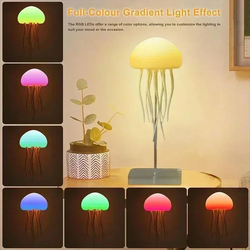 Verbesserte stille Quallenlampe, Quallenlicht mit tanzenden Beinen, Sprachsteuerung für Schlafzimmer, Wohnzimmer und Weihnachtsgeschenke