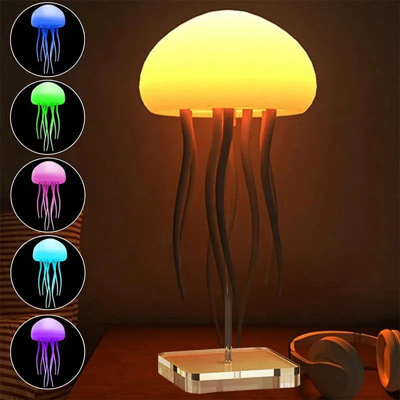 Verbesserte stille Quallenlampe, Quallenlicht mit tanzenden Beinen, Sprachsteuerung für Schlafzimmer, Wohnzimmer und Weihnachtsgeschenke