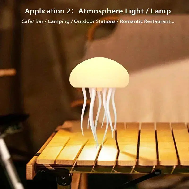Verbesserte stille Quallenlampe, Quallenlicht mit tanzenden Beinen, Sprachsteuerung für Schlafzimmer, Wohnzimmer und Weihnachtsgeschenke