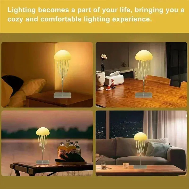 Verbesserte stille Quallenlampe, Quallenlicht mit tanzenden Beinen, Sprachsteuerung für Schlafzimmer, Wohnzimmer und Weihnachtsgeschenke