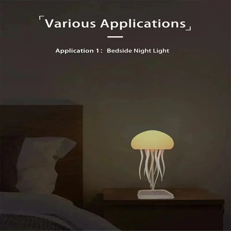 Verbesserte stille Quallenlampe, Quallenlicht mit tanzenden Beinen, Sprachsteuerung für Schlafzimmer, Wohnzimmer und Weihnachtsgeschenke