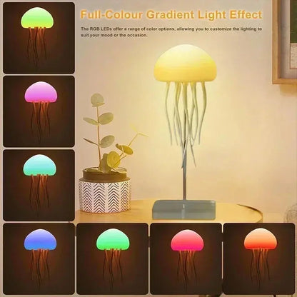 Verbesserte stille Quallenlampe, Quallenlicht mit tanzenden Beinen, Sprachsteuerung für Schlafzimmer, Wohnzimmer und Weihnachtsgeschenke